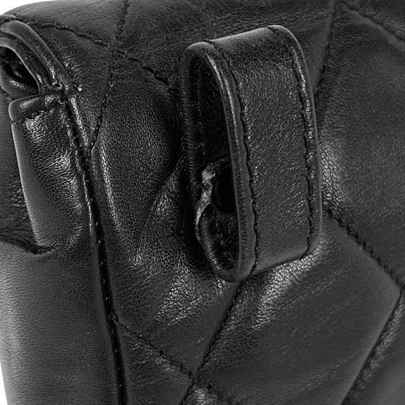CHANEL Coco Mark Waist Bag, Matelasse Pouch, Body Leather, Black, Women's - Picture 7 of 10